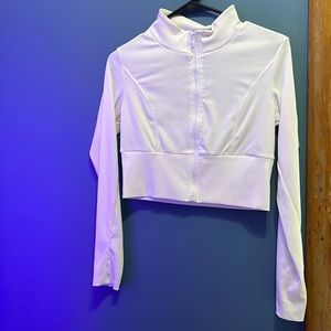 Medium white cropped sweatshirt